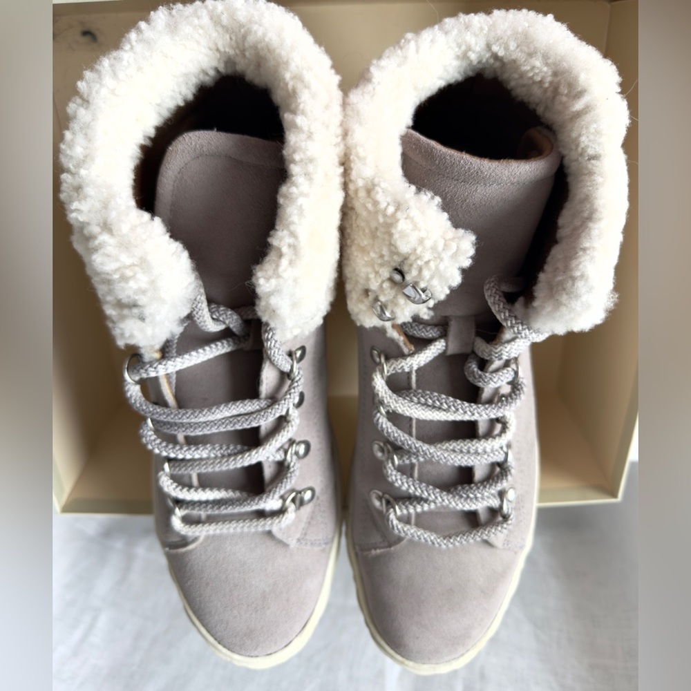 Marc Fisher ML Davie Suede & Faux Fur Boots, Size 10 M Excellent Used Condition - Picture 3 of 10